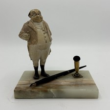 Vintage Mr Pickwick Pen Holder 1920s On Onyx Base Custom Charles Dickens picture