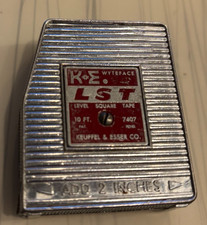Vintage K&E Wyteface Level Square Tape Measure 10 Ft USA + Shipping picture