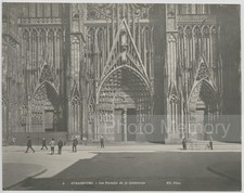Strasbourg Cathedral, set of 6 large period prints - old photo 1905 picture
