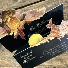 Hallmark Pop-Up Halloween Greeting Card, Witch Character, Pumpkin Pattern picture