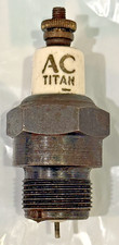 VINTAGE ANTIQUE AC TITAN SPARK PLUG MISSING SIDE ELECTRODE FOR DISPLAY MADE USA picture