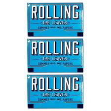 Rolling Brand Papers - 3 Booklets (375 Total Leaves) Gummed Cigarette Paper picture