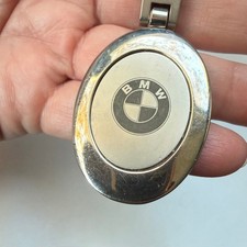Vintage BMW Advertising Keychain Silver Tone Metal Fob Pendant 919 Area Code picture
