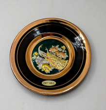 Vintage 24 KT Gold trim Japanese The Art of Chokin Gold & silver Trinket Dish 4