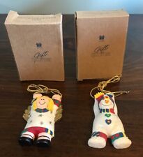 Lot of 2 Avon Holiday Package Toppers of an Angel & Snowman - 1998 picture