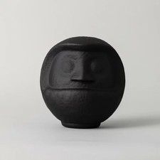 Takasaki Daruma Black L 21.5cm Handmade Japanese Lucky Doll kuros Made in Japan picture