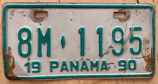 1990 PANAMA MOTORCYCLE CYCLE LICENSE PLATE 