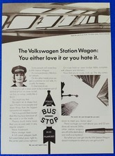 1962 Volkswagen Station Wagon Print Ad 23 Window VW Bus Iconic Box On Wheels picture