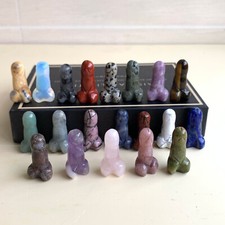 20pcs Natural male penis quartz Crystal Massager Sculpting wand gem healing picture