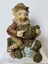 Vintage Noble Arts Gnome & Teddy Bear Figurine - Bundle & Save - picture