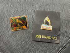 Vintage Enamel Pin Lot: Salt Lake City First Night 2000 Titanic Artifact Exhibit picture