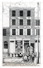 Philadelphia Pennsylvania 1849 Liquor Storefront B. Lieber Standard Postcard picture