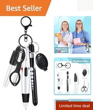 Compact Nurse Pen Set: Durable Tools with Keychain Clip & Foldable Scissors picture