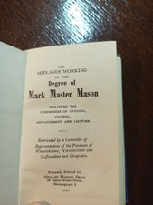 1967 The Midlands Working of  Degree Mark Master Masons Freemasonry masonic/578 picture