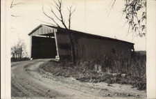 Vintage ROCKVILLE ind IN   COVERED BRIDGE   FINNEGAN  REAL PHOTO postcard RPPC picture