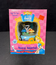 RARE Enesco Alice in Wonderland Snow Globe Waterball Music Box Nocturne NIB picture