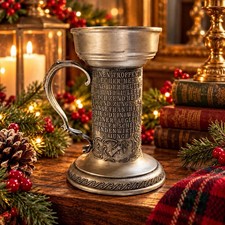 Vintage Frieling Zinn 95% Pewter Die Lindenwirtin German Goblet Chalice picture