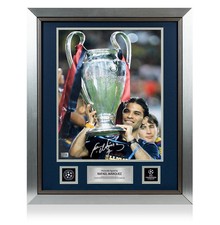 Rafael Marquez Signed Barcelona Champions League Photo Framed COA picture