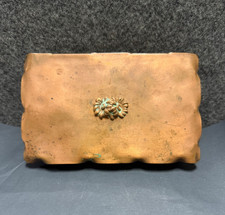 Vintage Drumgold Copper Box Art Deco Brass Rose Medallion Hand Wrought Cali picture