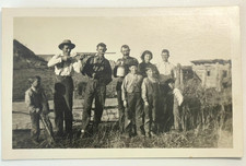RPPC Farm Hands and Family Real Photo Postcard ca 1913 Near Mint picture