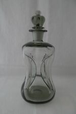 Vintage Holmegaard Kluk Kluk Decanter with Royal Crown Stopper Smokey Grey Glass picture