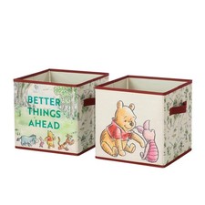 Idea Nuova Disney Winnie the Pooh Storage Cubes,Set of 2 Durable Fabric Bins ... picture
