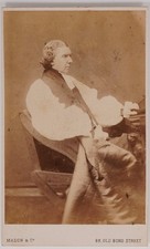 Antique CDV Mason & CO Clergyman Bishop Robes White Surplice London UK picture