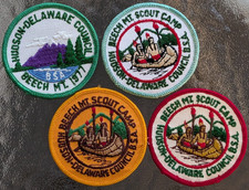 Beech Mountain Camp Lot of 4 Patches 1970's Hudson-Delaware Council, New York picture