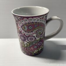 Vera Bradley Very Berry Paisley Coffee Tea Cup Mug Super Shape Nice Design picture