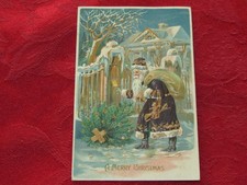 Super Nice Gold Etched  Purple Coat *GERMANY* Old World Santa Claus PC picture