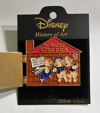 THREE LITTLE PIGS Hinged Pin 2002 Disney Store Japan Limited Edition of 2,900 picture