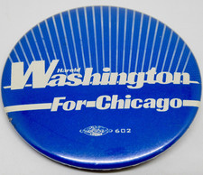 Harold Washington For Mayor CHICAGO Illinois Pin / Button picture