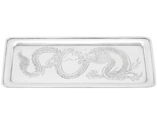 Antique Chinese Export Silver Tray Circa 1890 picture