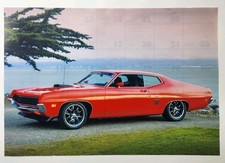 1971 Ford Torino GT Orange Nice Calendar Photo Picture Ad Retro 70s picture
