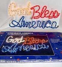 Vtg Noma God Bless America Rope Light Window Decoration Patriotic 4th July RARE picture