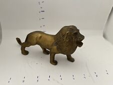 Vintage Solid Brass Lion Figurine 8 Inches picture