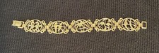 Florida Goldplate Dolphin Bracelet German filigree seahorse parrot palm tree picture