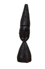 Vintage African Tribal Folk Art Carved Wood Bust Figurine Sculpture Statue 10