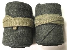  WWI GERMAN GREY WOOL PUTTEES BOOTS WRAPS picture