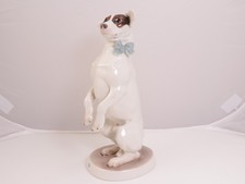 Nymphenburg Porcelain FOX TERRIER Dog Figurine, 9.5” Tall picture