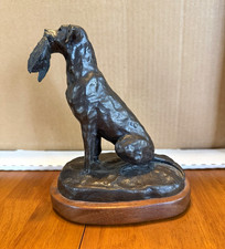 Antique Signed Bunny Connell Bronze Hunting Dog Sculpture Limited Edition #9/25 picture
