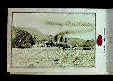 USS West Virginia Merry Christmas Card Sailor Boy Photo Letter Card Brother 1927 picture