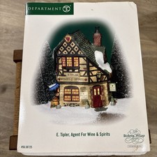 Dept 56 #58725   E. Tipler Agent for Wine & Spirits Dickens  no cord /no light picture