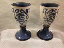 Wine Goblet Wales CADW Welsh Historic Monuments Handmade Laugharne Pottery (2) picture