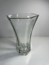 Vintage Hoosier Glass Flower Vase 4041 Clear Large Heavy 10” Tall 7” Wide Top picture