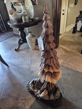 Sculptured Forest Settings Hand Carved Wood Tree Sculpture Glenn Ruhland A Walk picture