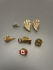 Lot of Vintage Pins Lapel Pinbacks- Aeronauts Ángel Key Scissors Canada 7 Pins picture