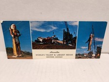Hiawatha Ironwood Michigan World's Largest Indian Statue Vintage Postcard picture