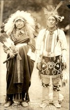Pawnee Indian chiefs Dog Chief & Ezra Tilden c1924 Real Photo Postcard bhn picture