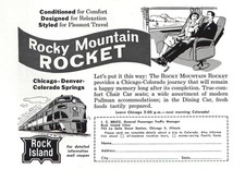 1955 Rock Island: Rocky Mountain Rocket Vintage Print Ad picture